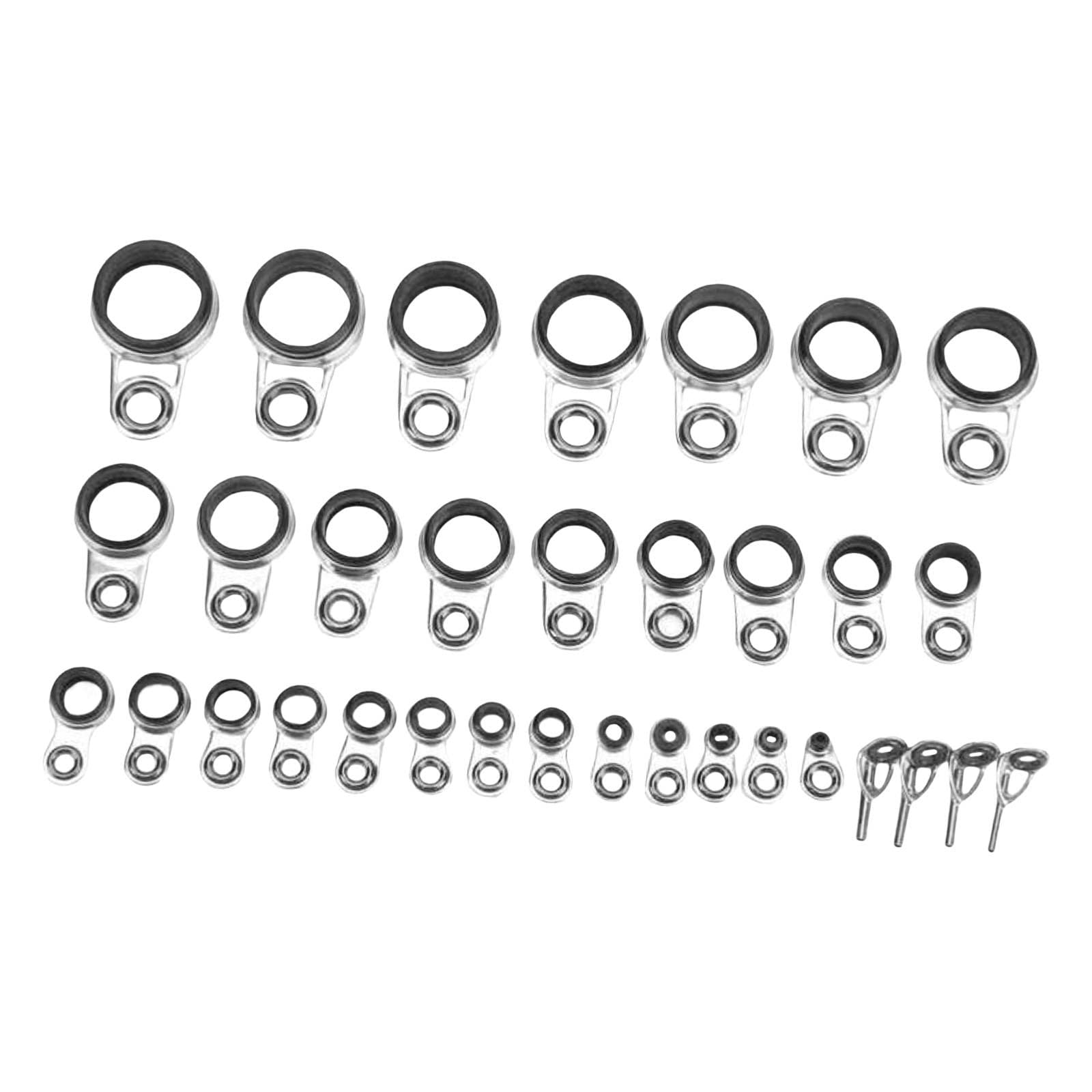 ATORSE Outdoor Fishing Rod Guides Tips Fishing Line Rod Guide Eyes 33pcs-image-16