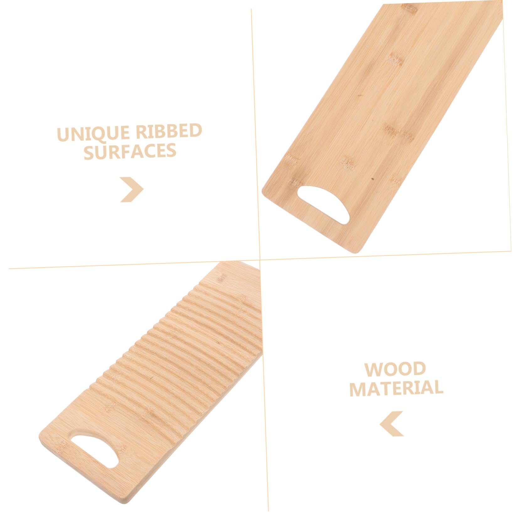PACKOVE ASSE per Lavare Mano Vestiti in Legno Resistente Design Vintage Utensile Portatile per Bucato Domestico Motivi Onde per Lavanderia e Facile da Usare