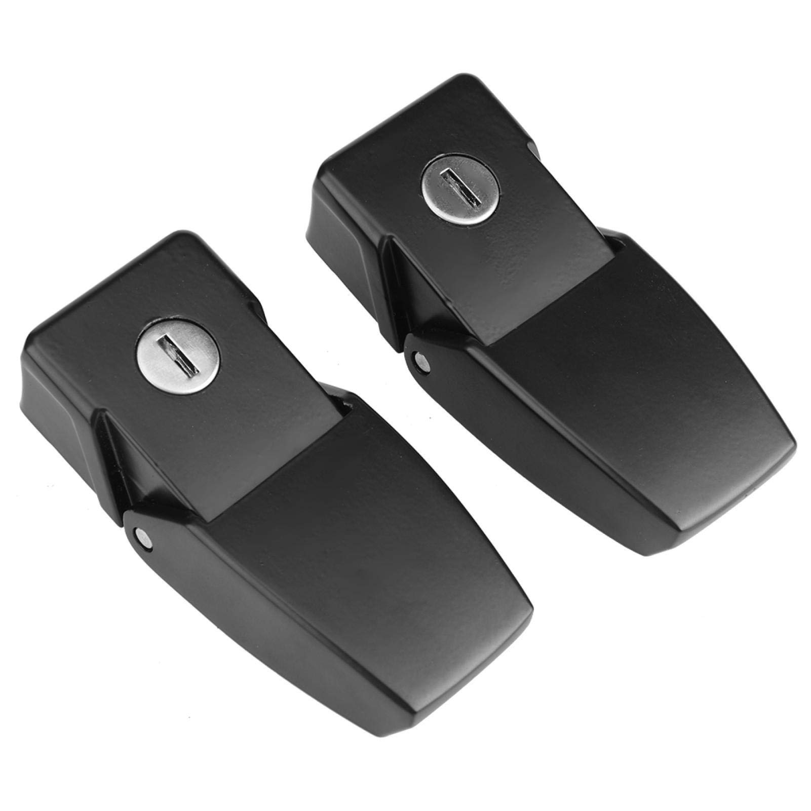 Qiilu Kit de verrouillage du verrou de capot de voiture antivol avec clés pour JK Unlimited 07-17
