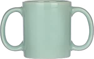 HealthGoodsIn Dual Handle Mug (Double Grip Mug) - Mint Green, 11.83 fl oz
