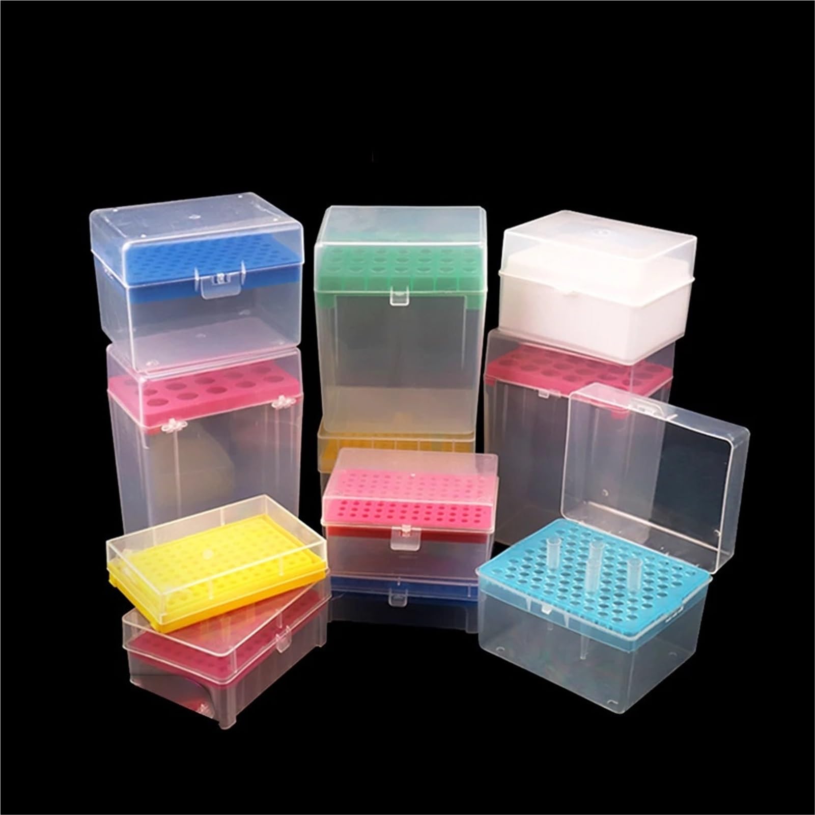 Caja de almacenamiento de pipetas, soporte de punta de espesor de plástico for laboratorio, suministros de laboratorio, 10ul, 200ul, 1ml, 5ml, 10ml, 1 unids/lote(10ml 24hole)