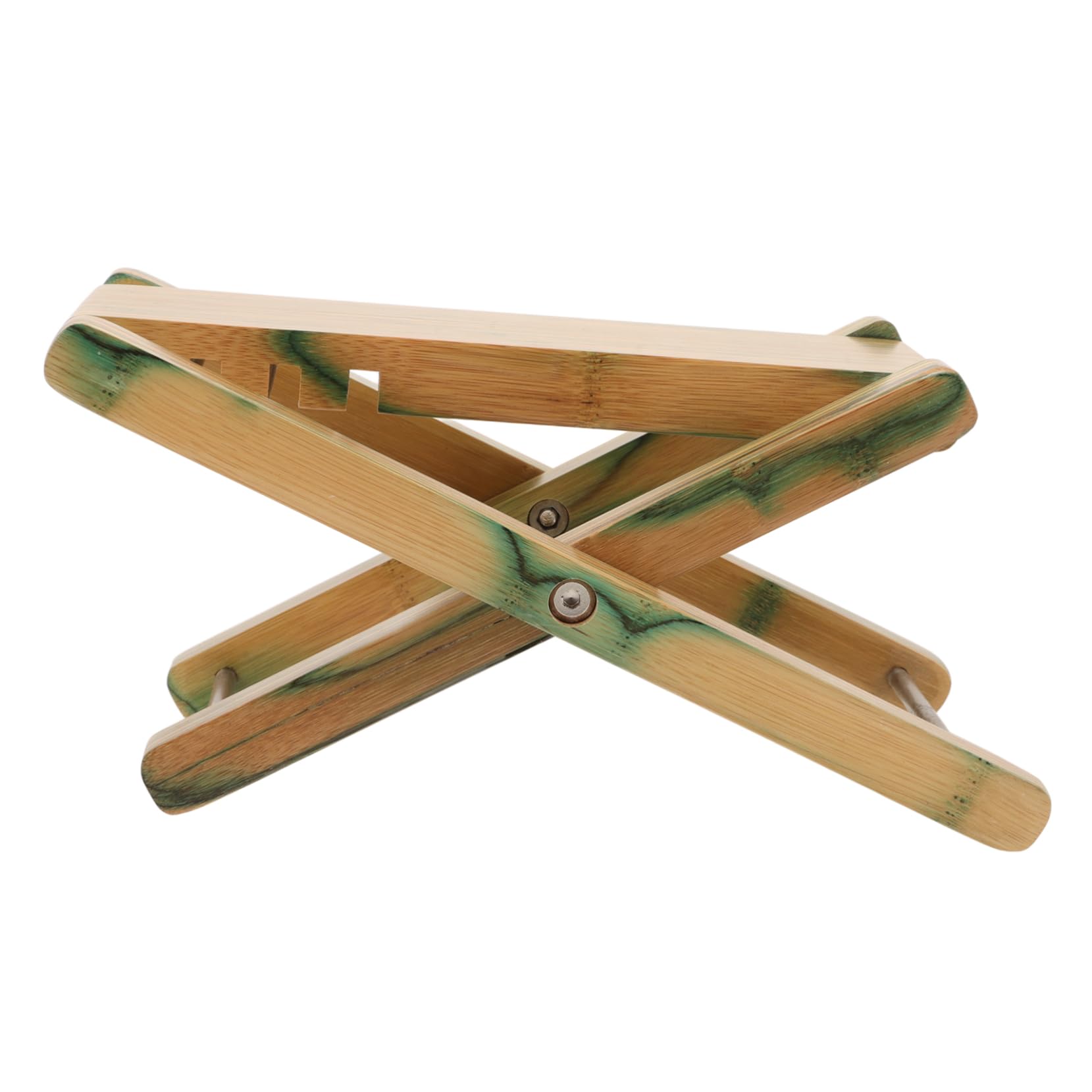 Poggiapiedi Verde per Regolabile Pieghevole Chitarra Legno per Musicisti | Altezza Regolabile, Facile da Riporre, Uso Versatile, Accessorio per Chitarra e Pipa, Stile Pratico