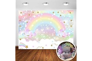 Avezano Rainbow Backdrop for Girls Birthday Party