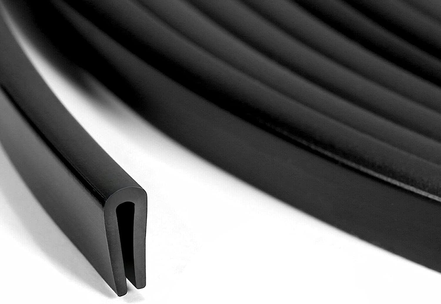 Amazon.co.jp Tintvent ラバーエッジトリム ブラック Uチャンネル PVCプラスチック メタルエッジプロテクター 0.15インチ 20フィートにフィット ホーム＆キッチン