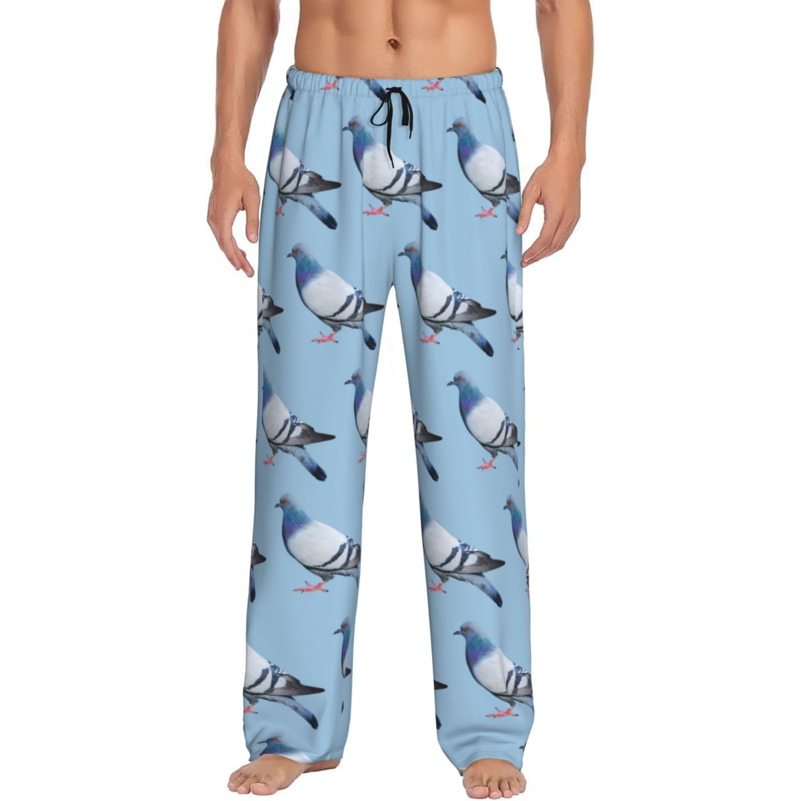 Pigeon Mens Pj Pajama Pants Bottoms Lounge Sleepwear Pjs With Pockets And Drawstring
