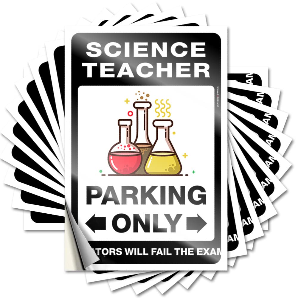 Fzfn Colour Science Teacher Parking Only Great Play Room Decorations - Saying Laptop Removable Vinyl Decal(12X18cm)