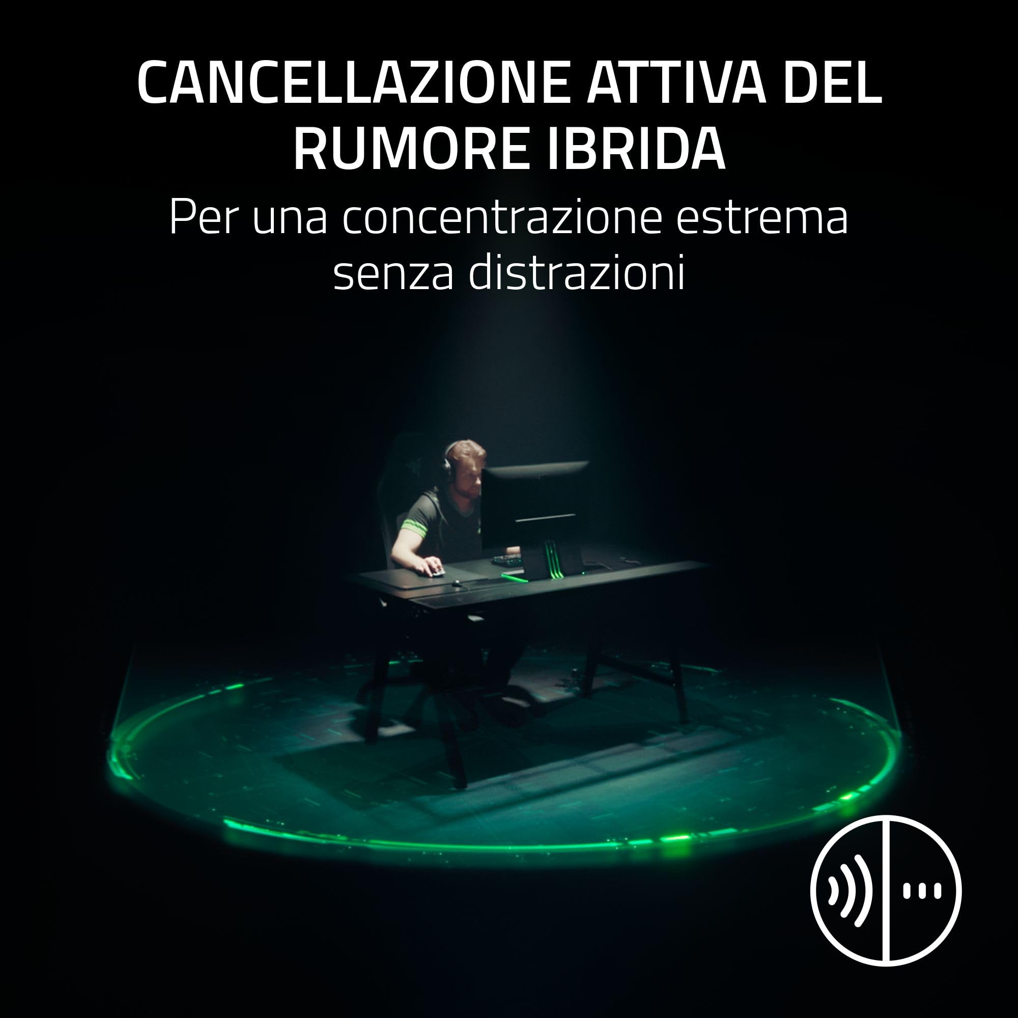 Razer BlackShark V3 Pro NiKo Edition - Cuffie wireless ANC da esport - Cancellazione attiva - Driver 50mm - Microfono HyperClear rimovibile - Wireless 2,4 GHz & Bluetooth - FPS - PC/Mac | NiKo