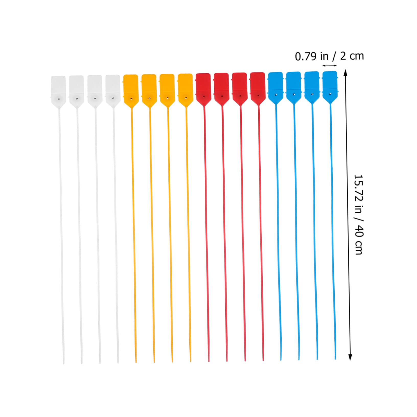 Homoyoyo 48Pcs Self Locking Safety Tags Disposable Tamper Plastic Seals Random Shipping Seals for Home and Business Use