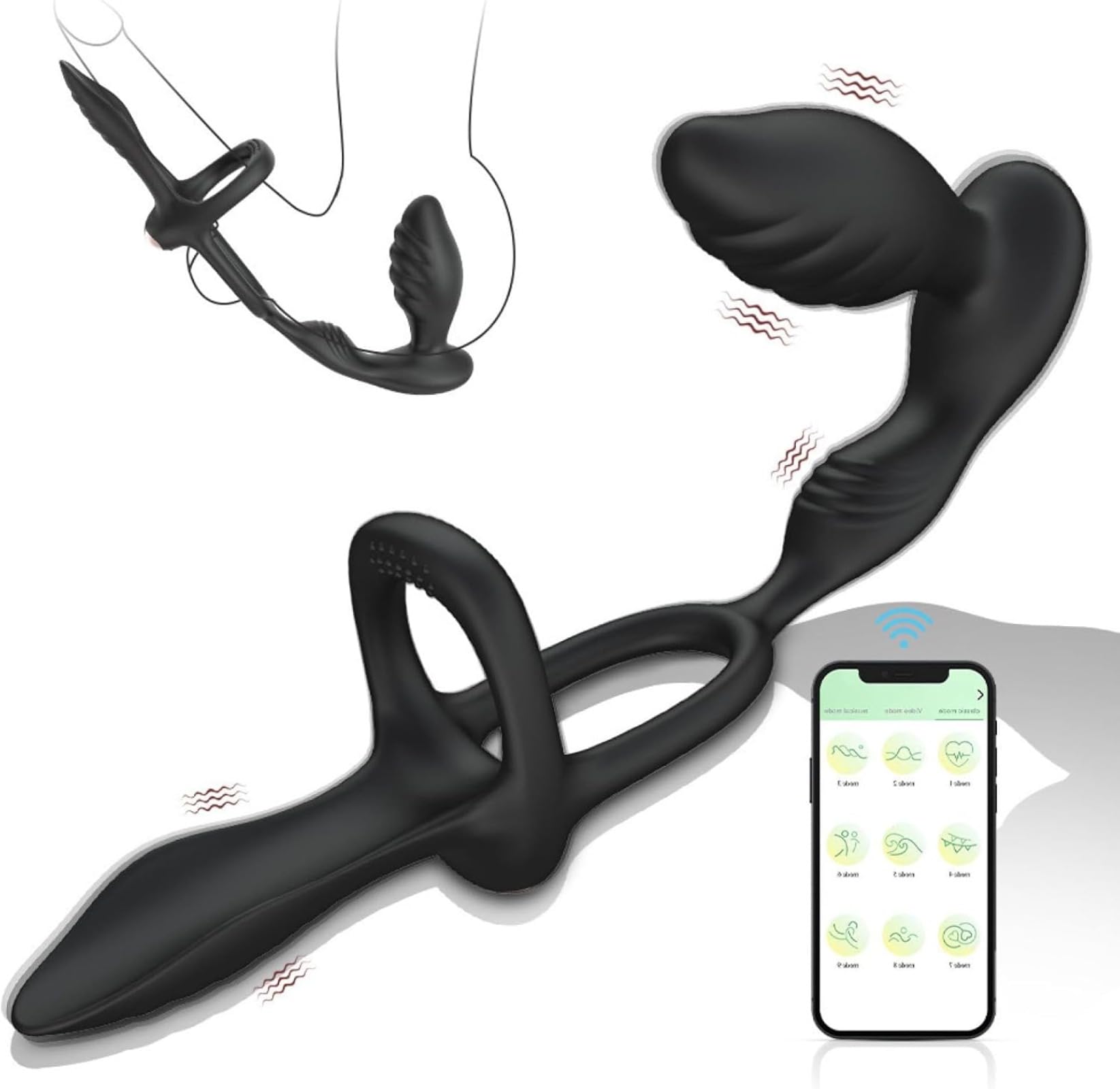 Torting Uovo uomo Potente Massaggio alla Prostata Ritardato Eiaculazione Butt Plug Sex Toy per gli Uomini Masturbare Dildo Macchina