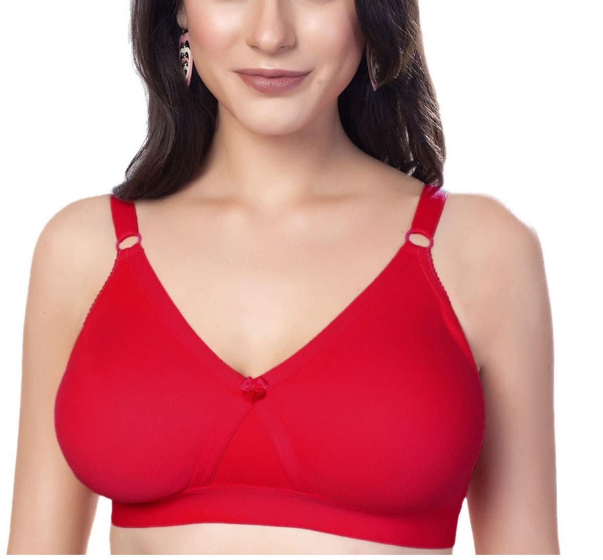 SIMONI Cross Fit Polycotton Non-Wired Non-Padded Full Coverage Cup Bra, Comfortable Everyday T-Shirt Bra for Women and Girls SIMONI Cross Fit Polycotton Non-Wired Non-Padded Full Coverage Cup Bra, Comfortable Everyday T-Shirt Bra for Women and Girls