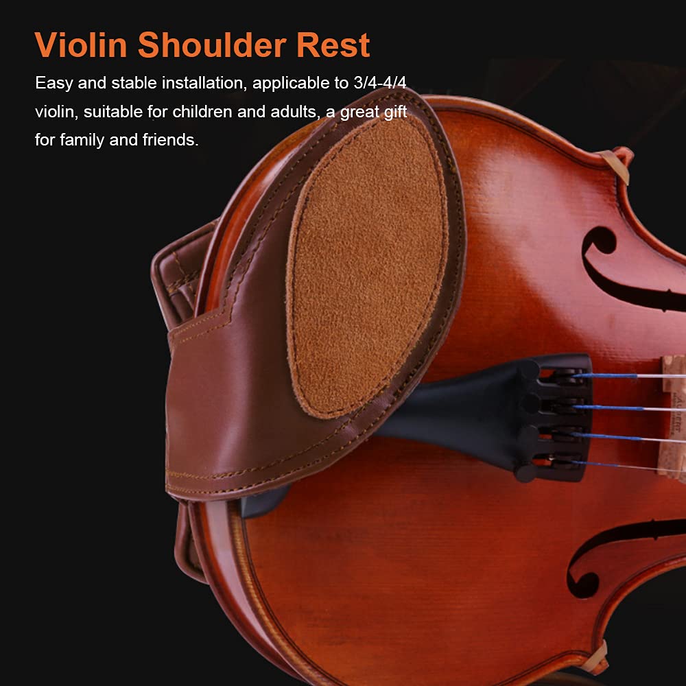 Épaulière pour violon, mentonnière, grand épaulière en peau de mouton, protège-menton pour violon 3/4-4/4, accessoires de violon