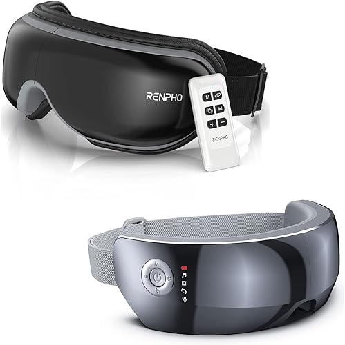 RENPHO Masajeador visual de ojos y masajeador de ojos con calor y vibración control remoto color negro