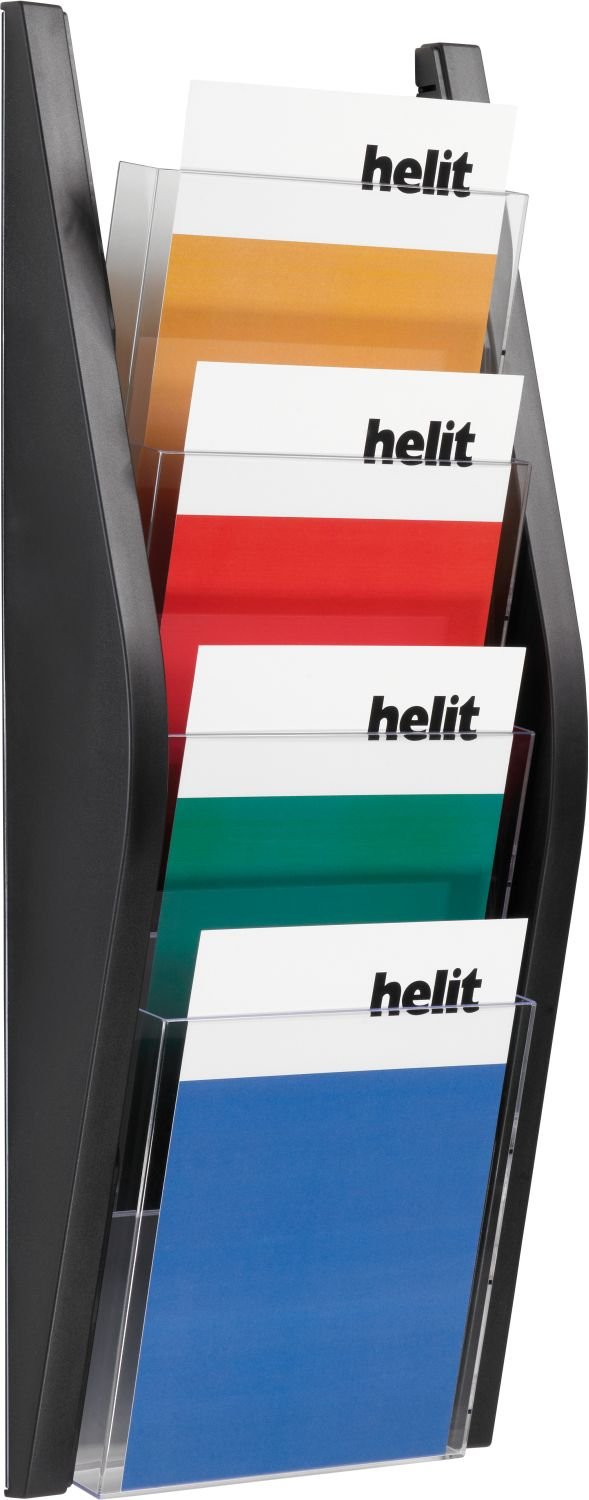 helit H6270295 - Présentoir mural en arc „the arc“ DIN A5 noir