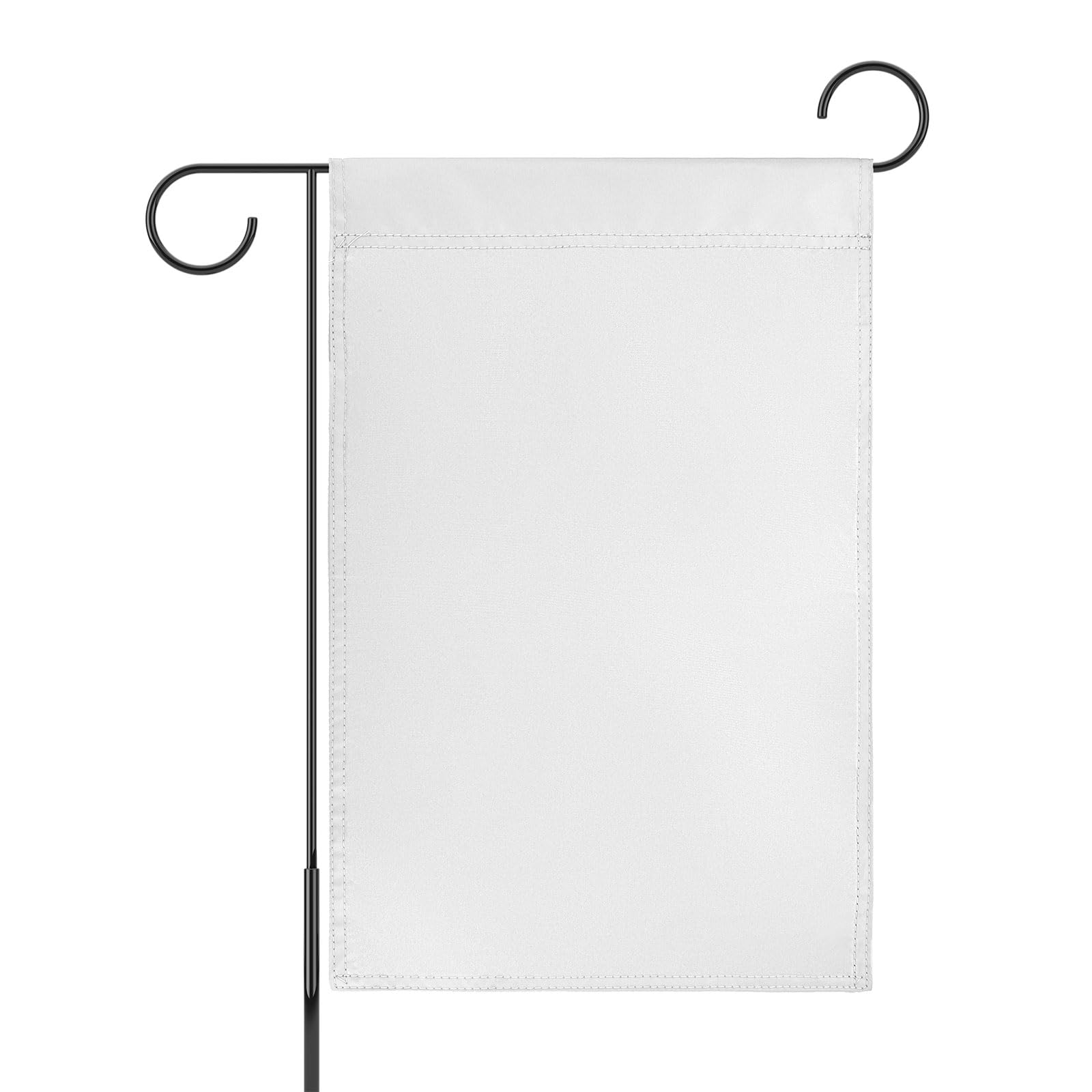 M METERXITY 1-Pack Garden Flag Solid Color Blank Flag 18x12in White