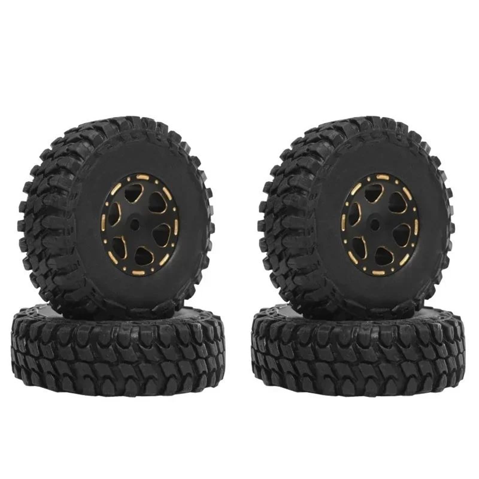 para Axial para SCX24 para AX24 para TRX4M para FCX24 1/24 1/18 RC Coche Latón Beadlock Rueda Neumáticos Conjunto Mejora Reparación Modificar Piezas Piezas Mejora Modelos RC
