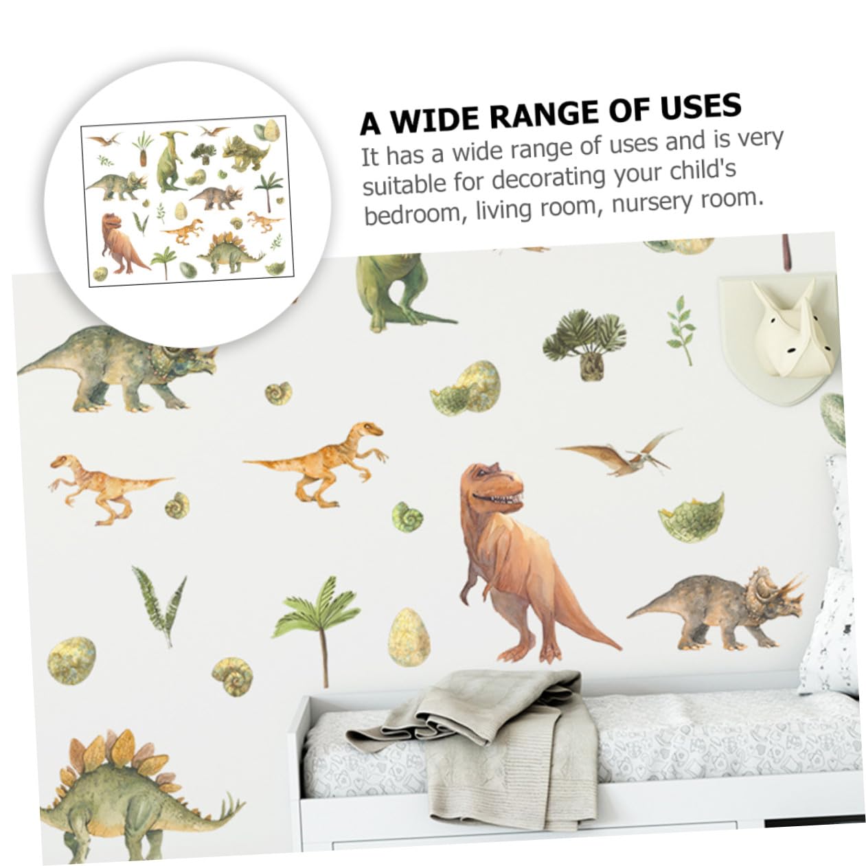 VILLCASE 3 Set Adesivi Murali per Cameretta Decorazioni Creativper Dei Facili da Applicare e Rimuovere Design Giocoso per Camera da Letto e Aula