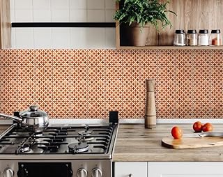 8 x 8 in. Terra Cotta Red Tango Peel & Stick Tiles