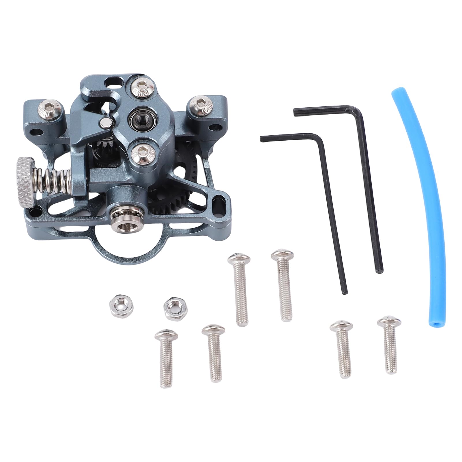 Generic Zestaw Lekkiej Wytłaczarki ze Stopu Aluminium 2.4 z ulepszoną przekładnią PEEK dla Entuzjastów Druku 3D, Pasujący do Ender-3 V2, Srebrnoszary