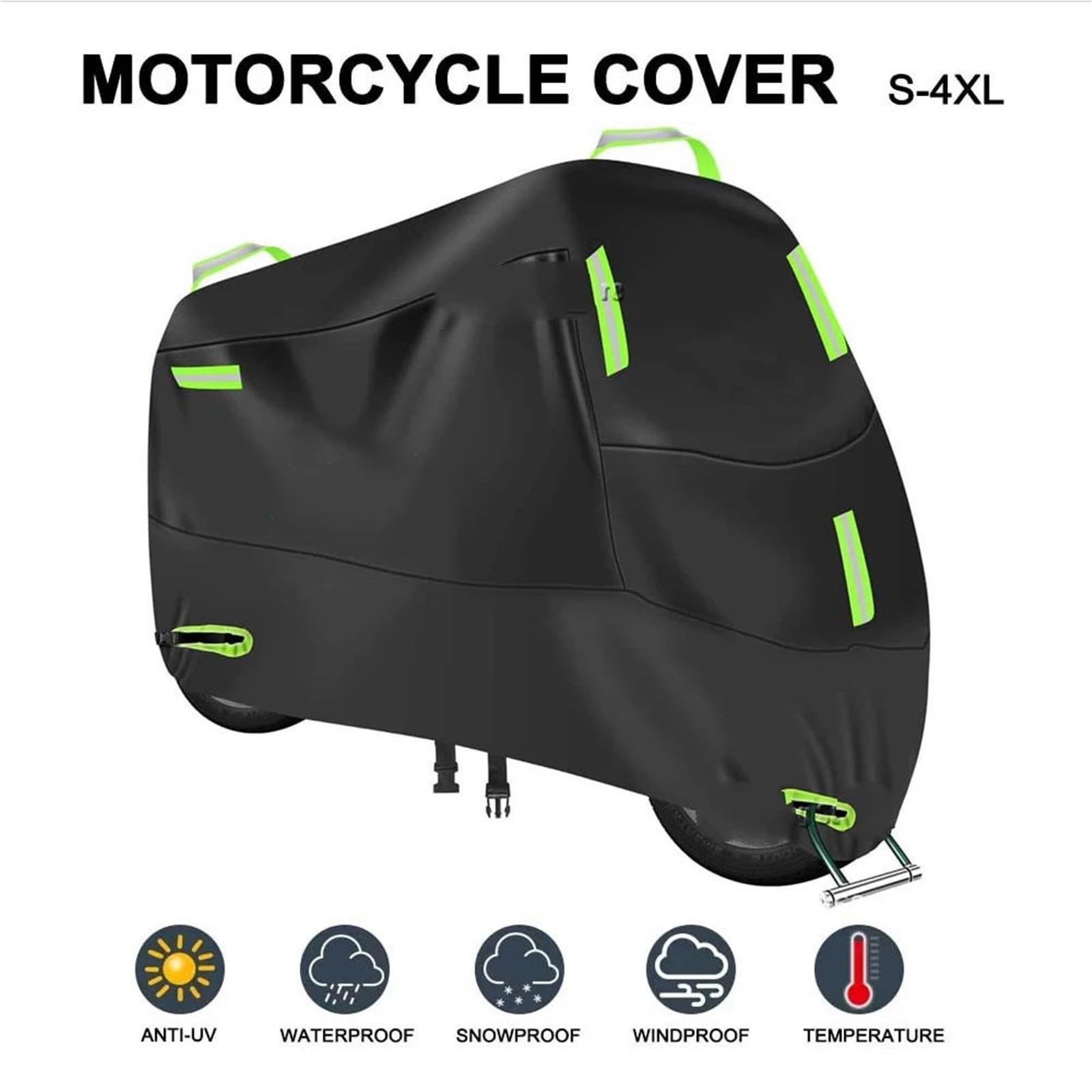 Wodoodporny pokrowiec na motocykl Pokrowiec na motocykl Wodoodporny skuter zewnętrzny Osłona UV Osłona przeciwdeszczowa do GTS300 LX125 LX150 pokrywa samochoduwodoodporna(3XL XXXL for 220cm)