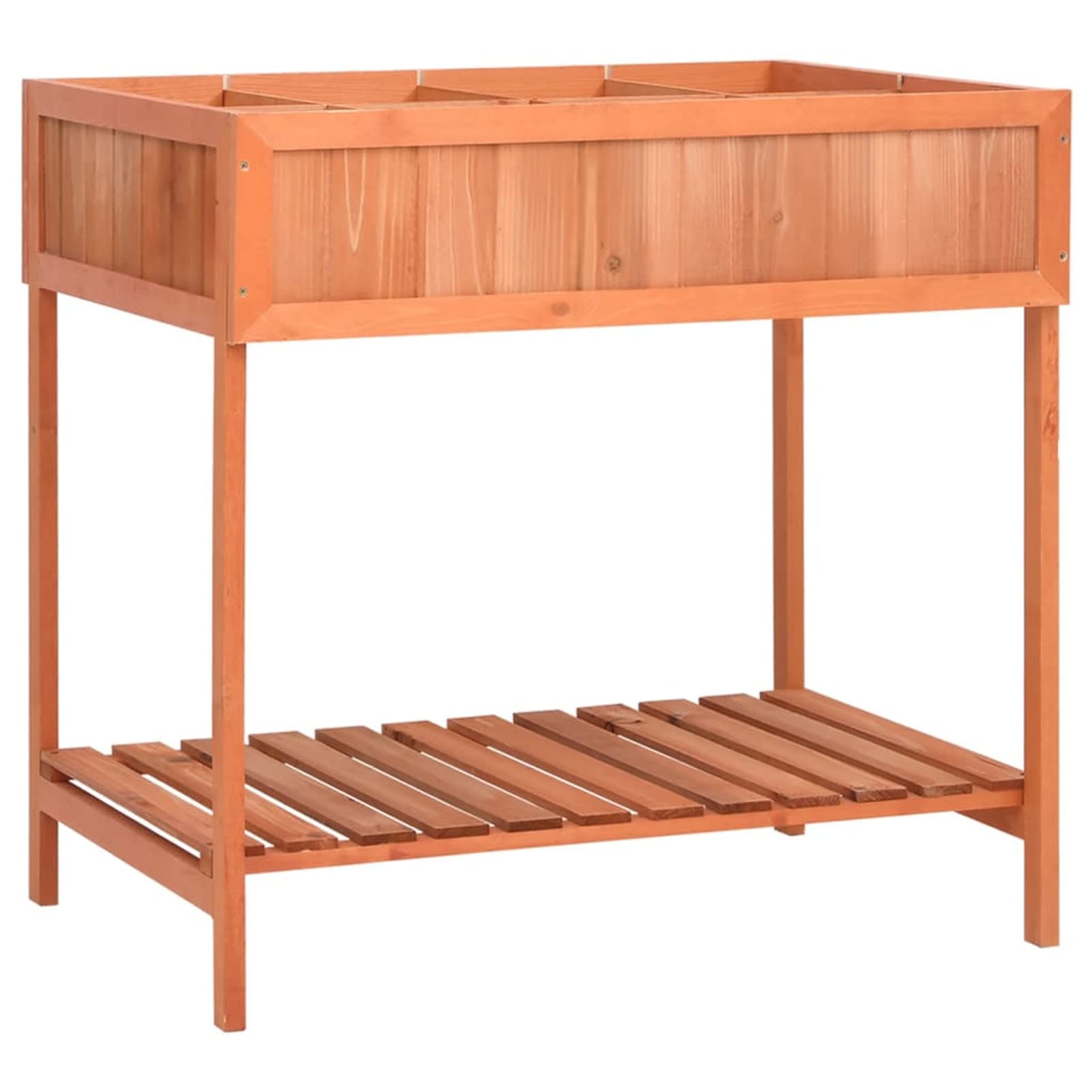 Homgoday Huerto Vertical de Madera Maciza con Divisor de Hierbas - Mesa de Plantas para Hierbas Aromáticas