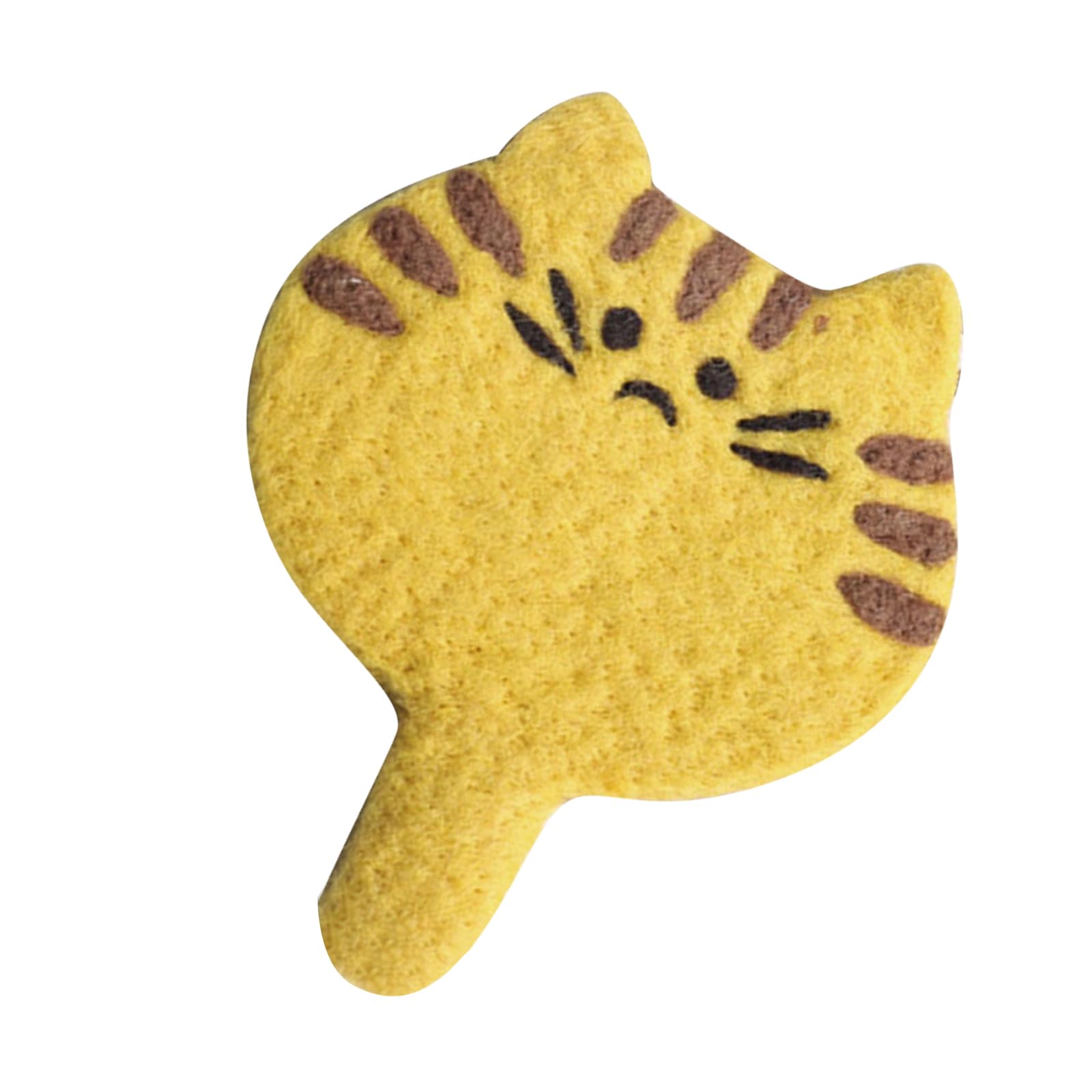 Lovely Cats Shape Felt Coasters Soft Wool Materials for Hot Beverages Decorative Kitchen Accessory Sturdy Wool Coasters