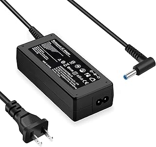 45W 19.5V 2.31A AC Adapter Charger for HP Laptop Chromebook Elitebook 840 HP Pavilion Spectre Envy X360 HP Stream Probook Zbook Chrome Book Blue Tip Computer Notebook Power Cord Replacement Plug