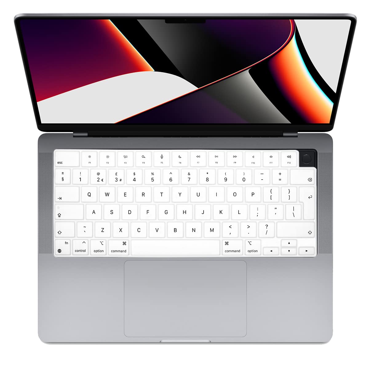 Se7enline Compatible with Macbook Keyboard Cover Skin for Mac Neo & Air 13/15 & Pro 14/16 inch (M5 M4 M3 M2 M1 A18 Pro) 2026/2025/2024/2023/2022/2021 Silicone Waterproof Dustproof EU Layout,Black — view 30
