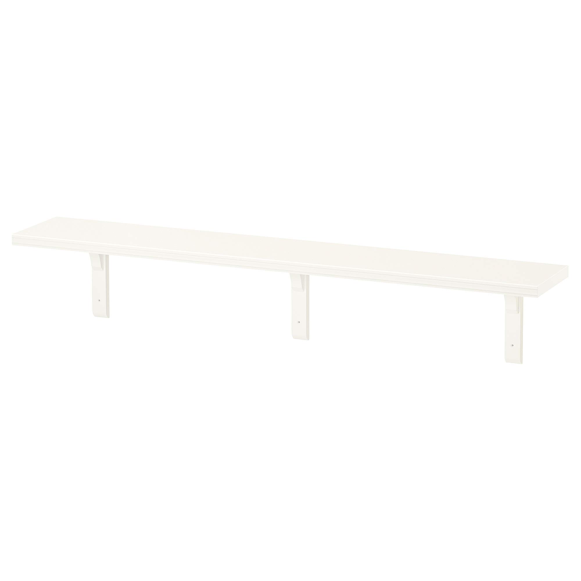 Étagère murale bois blanc 120x20 Ramshult Bergshault rangement cuisine