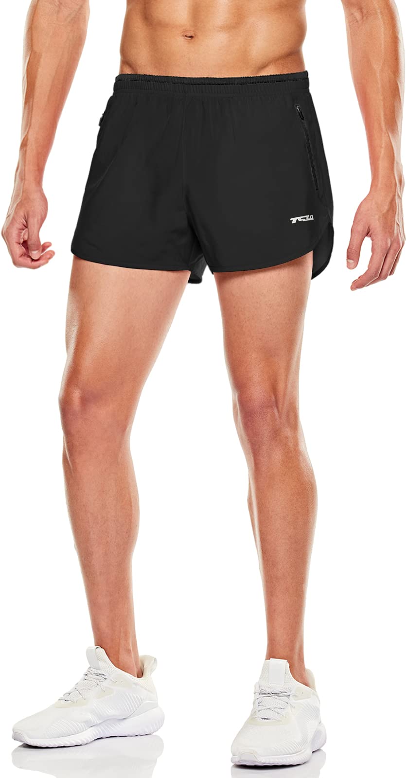 TSLA Men's Active Running Shorts, 3 Inch Quick Dry Mesh Jogging Workout Shorts, Gym Athletic Marathon Shorts with Pockets