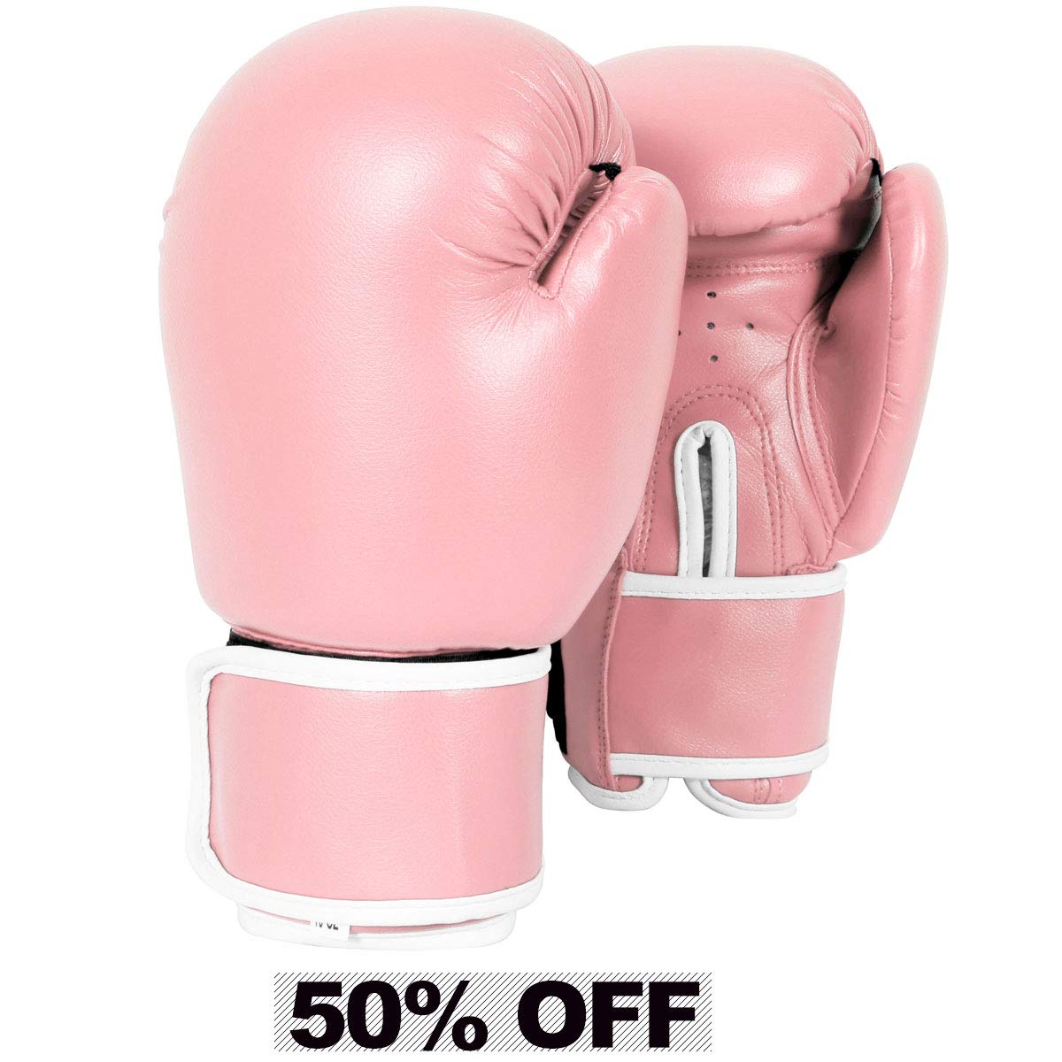Adult Pink Boxing Gloves, Womens Mma Sparring Martial Arts Punch Bag Training Fight Mitts, 10oz 12oz 14oz 16oz