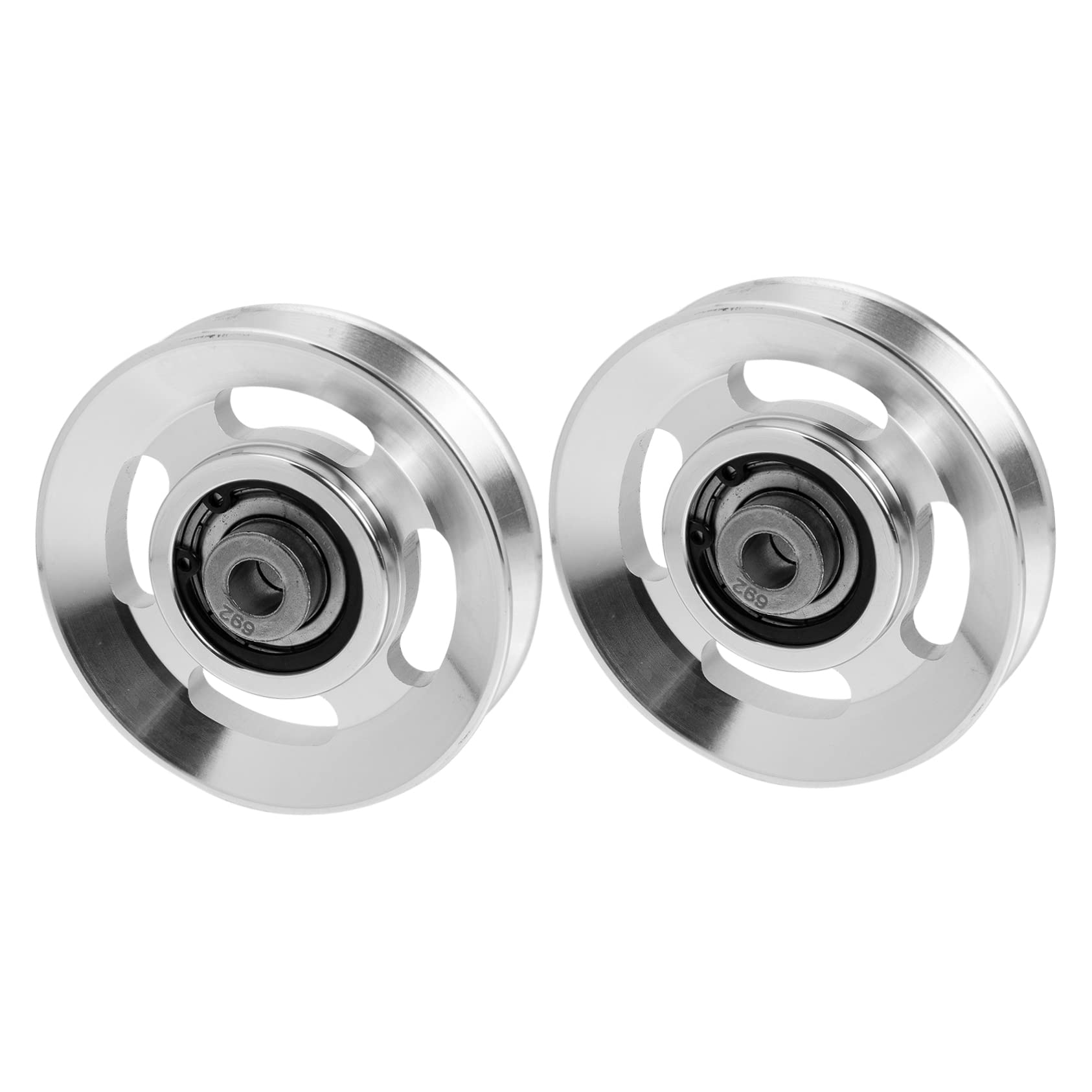 Carrucola per Cavi Fitness in Lega di Alluminio, 2 Pezzi, Resistente all Usura, Movimento Fluido, Facile da Installare per Allenamento