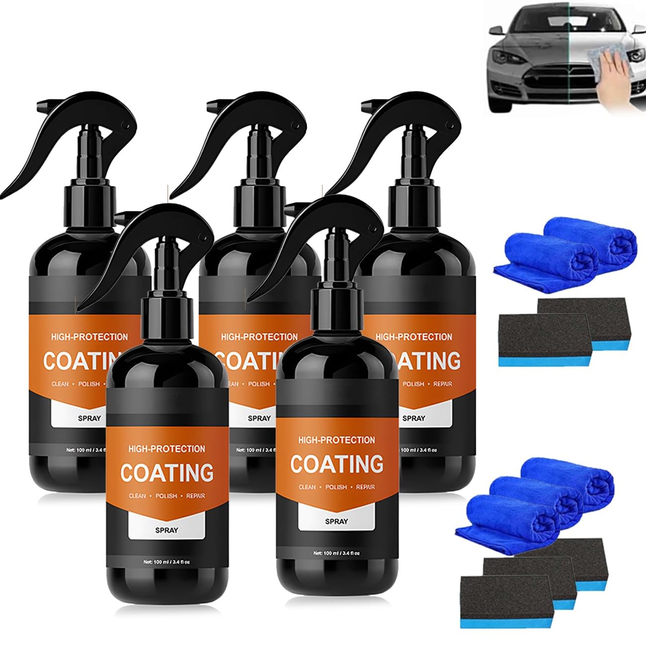 Turbo Shine Nexa,Nexa Turbo Shine,2025 Nowy Nexa Car Scratch Remover Spray do Pojazdów,Pasta Do Naprawy Rys Lakieru Samochodowego,Długotrwała Wysoka Ochrona Powłoki Do Wszystkich Powierzchni Pojazdów(