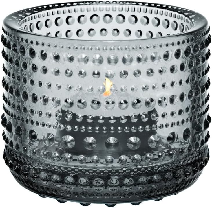 Iittala Kastehelmi Tealight Candleholders by Oiva Toikka (Grey)