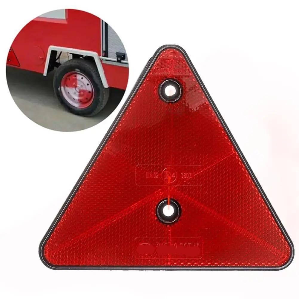 Triangolo di Sicurezza Riflettori triangolari Rossi Posteriori Avvertimento di Sicurezza per rimorchio Bici Moto Camion Barca Triangolo Auto(4pcs)