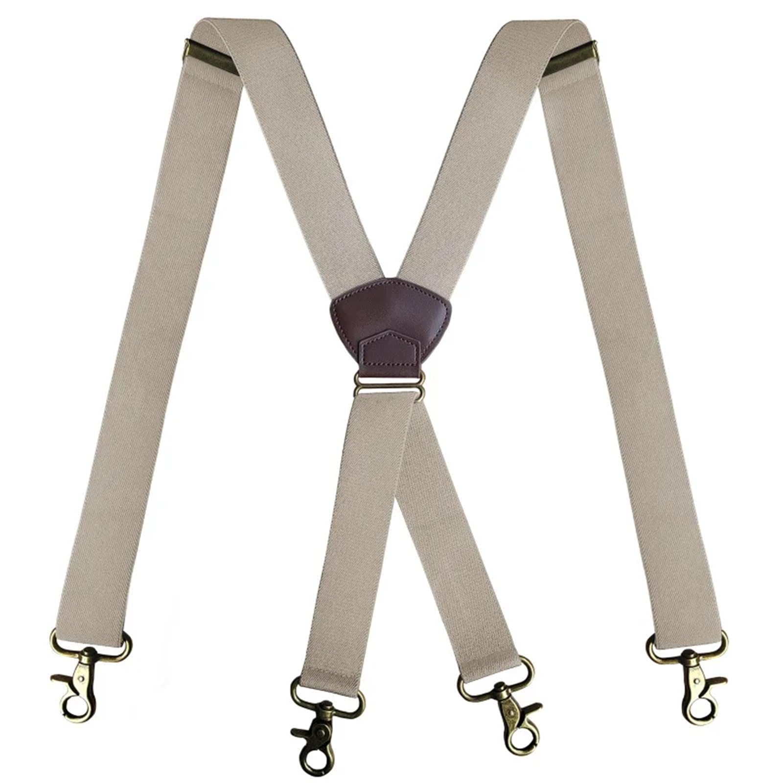 Tirantes Hombre Tirantes elásticos ajustables for pantalones, de 3,5 cm de ancho y con hebilla en forma de X, resistentes y altos, color negro.
