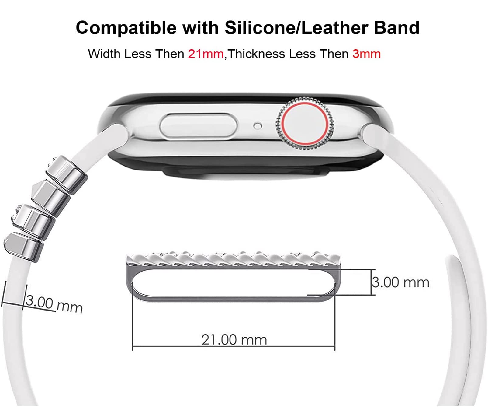 TenCloud 2 Pack Leather Bands Compatible with Google Pixel Watch 2/Pixel Watch Wristbands Metal Connectors Leather Band Strap Women Men for Pixel Watch 2 (Black+Brown)