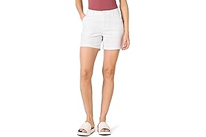 Women's 5-Inch Inseam Chino Shorts: Khaki Curvy Fit