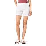 Women's Mid-Rise Slim-Fit 5 Inch Inseam Khaki Short (Available in Straight and Curvy Fits)