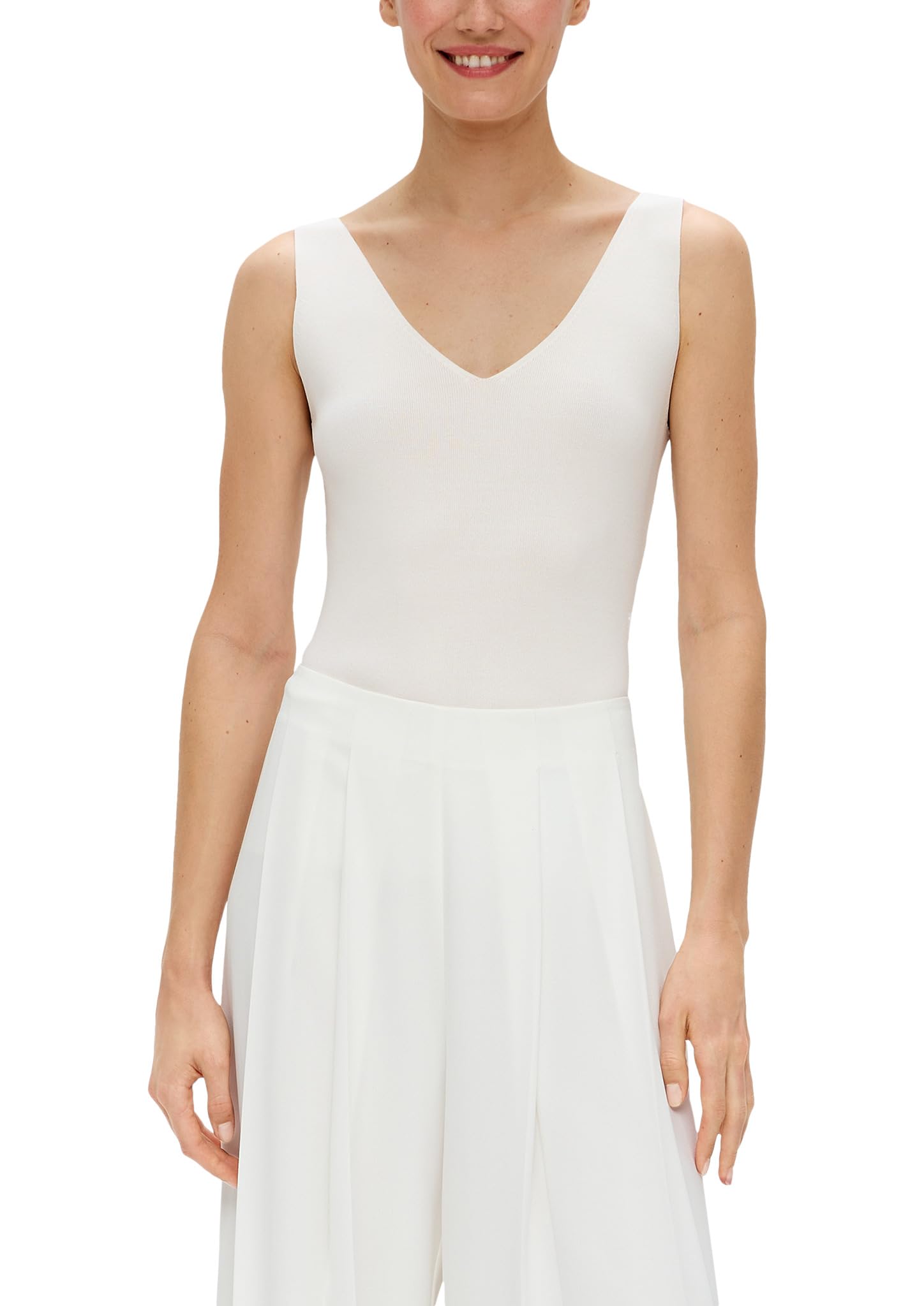 s.Oliver BLACK LABEL Women's Knitted Top, Cream 0200, 14
