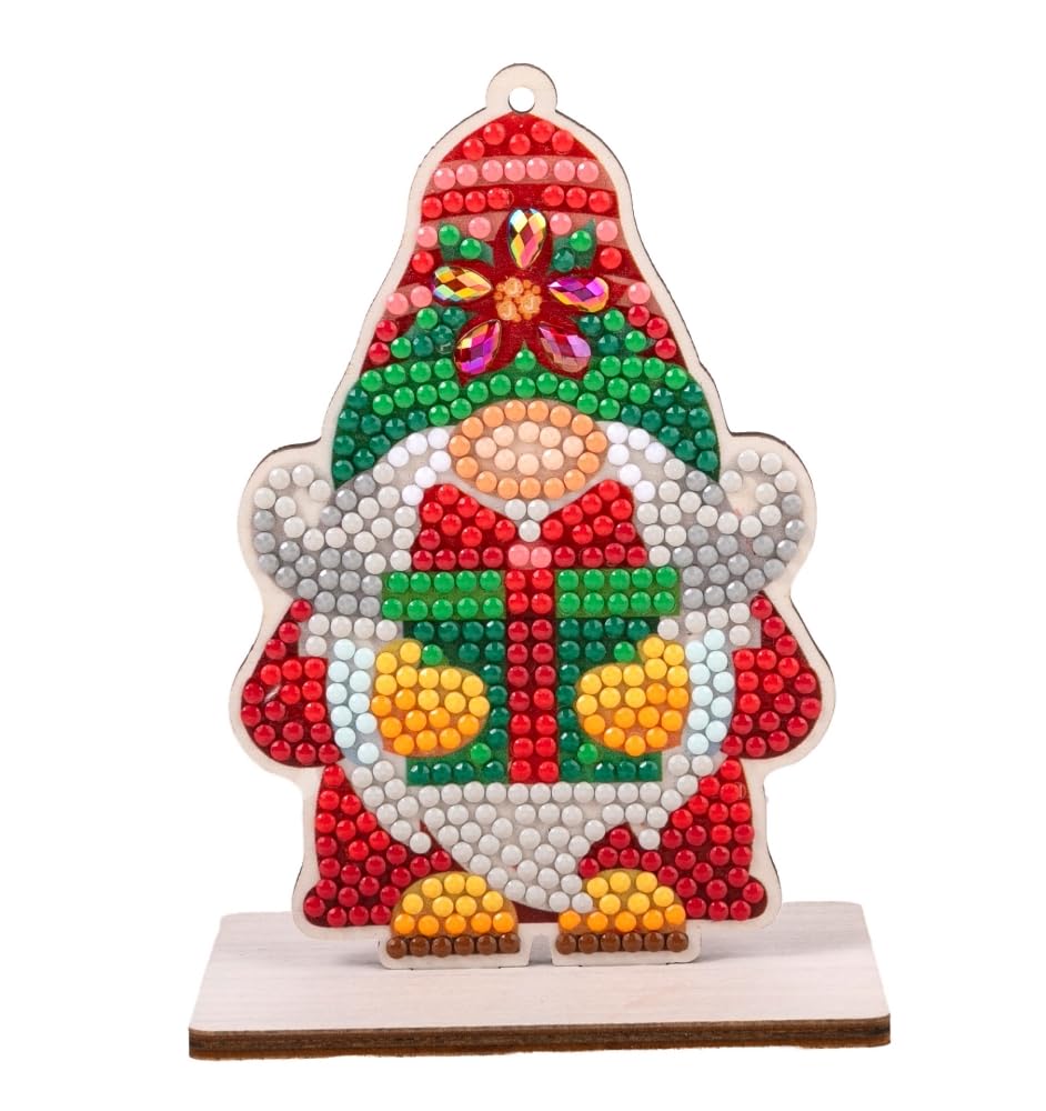 Crystal Art Various Colors Gnome Buddy Christmas Tree Decoration