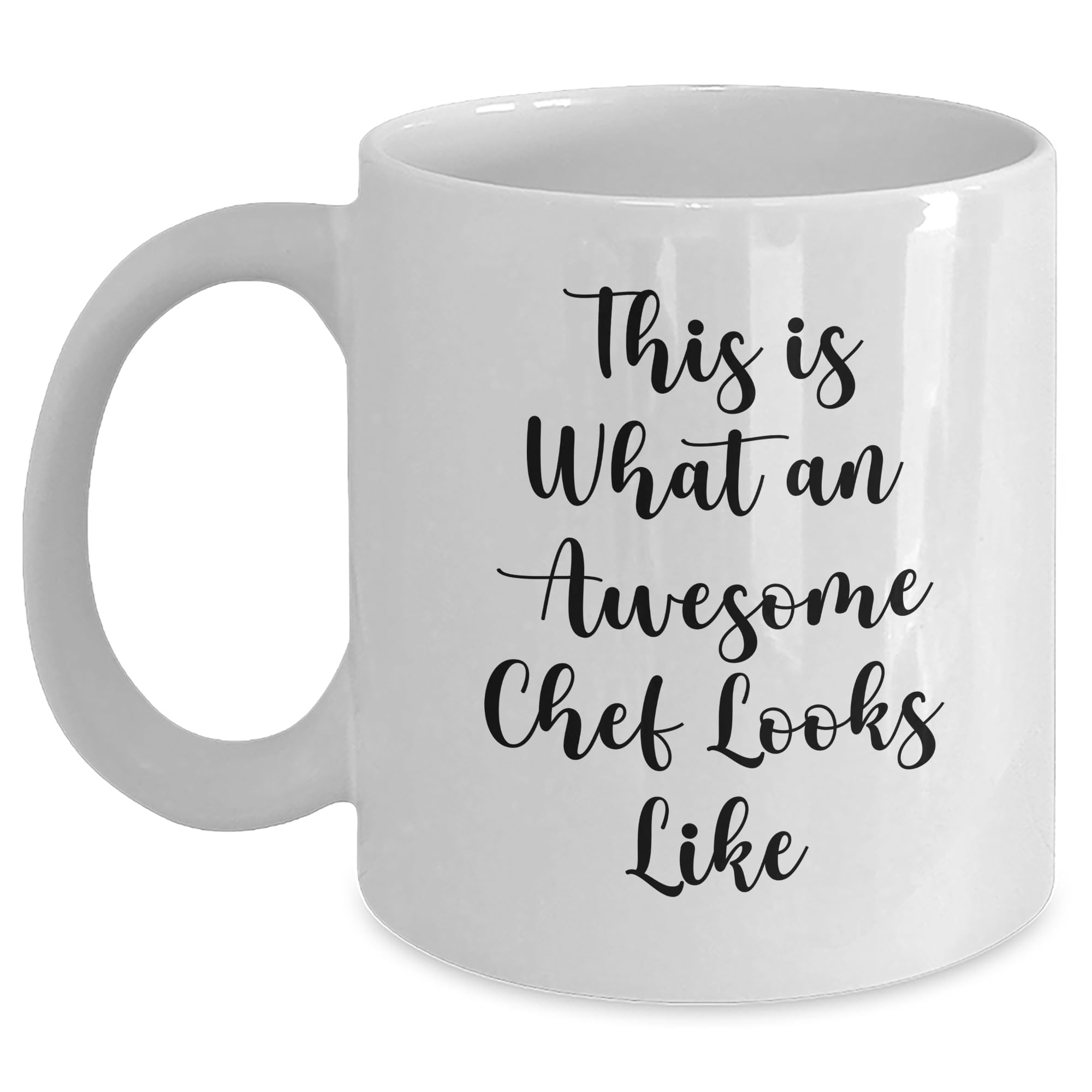 Chef Gifts: This Is What An Awesome Chef Looks Like White Coffee Mug for Birthday, Funny Quote, 11oz or 15oz Capacity, Ceramic, Microwave and Dishwasher Safe, Gifts from Friends, Gifts for Chef