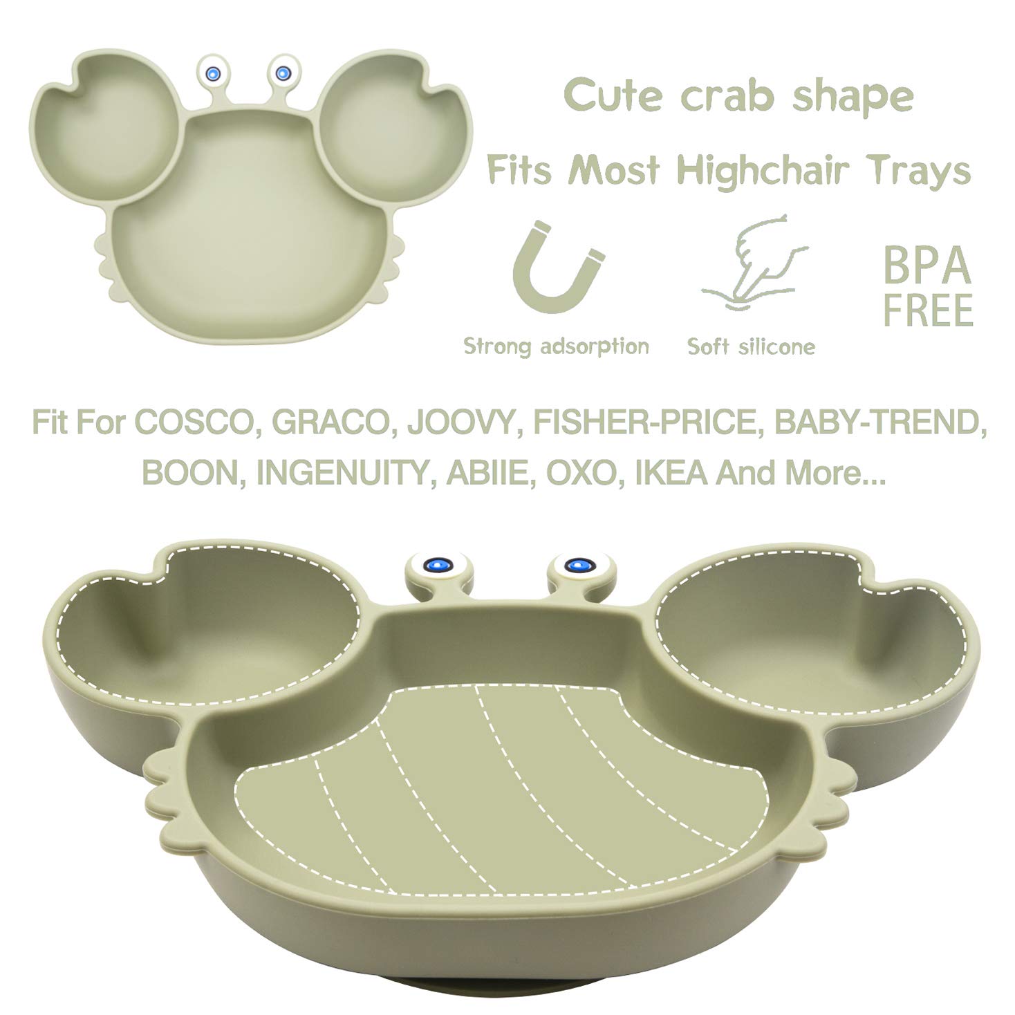 Set Alimentazione Bambini - 2 Piatti Con Ventosa, 2 Forchette E Cucchiai, Silicone BPA Free, Per Svezzamento - Foto 4