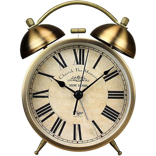 Maxspace Twin Bell Rustic Gold Alarm