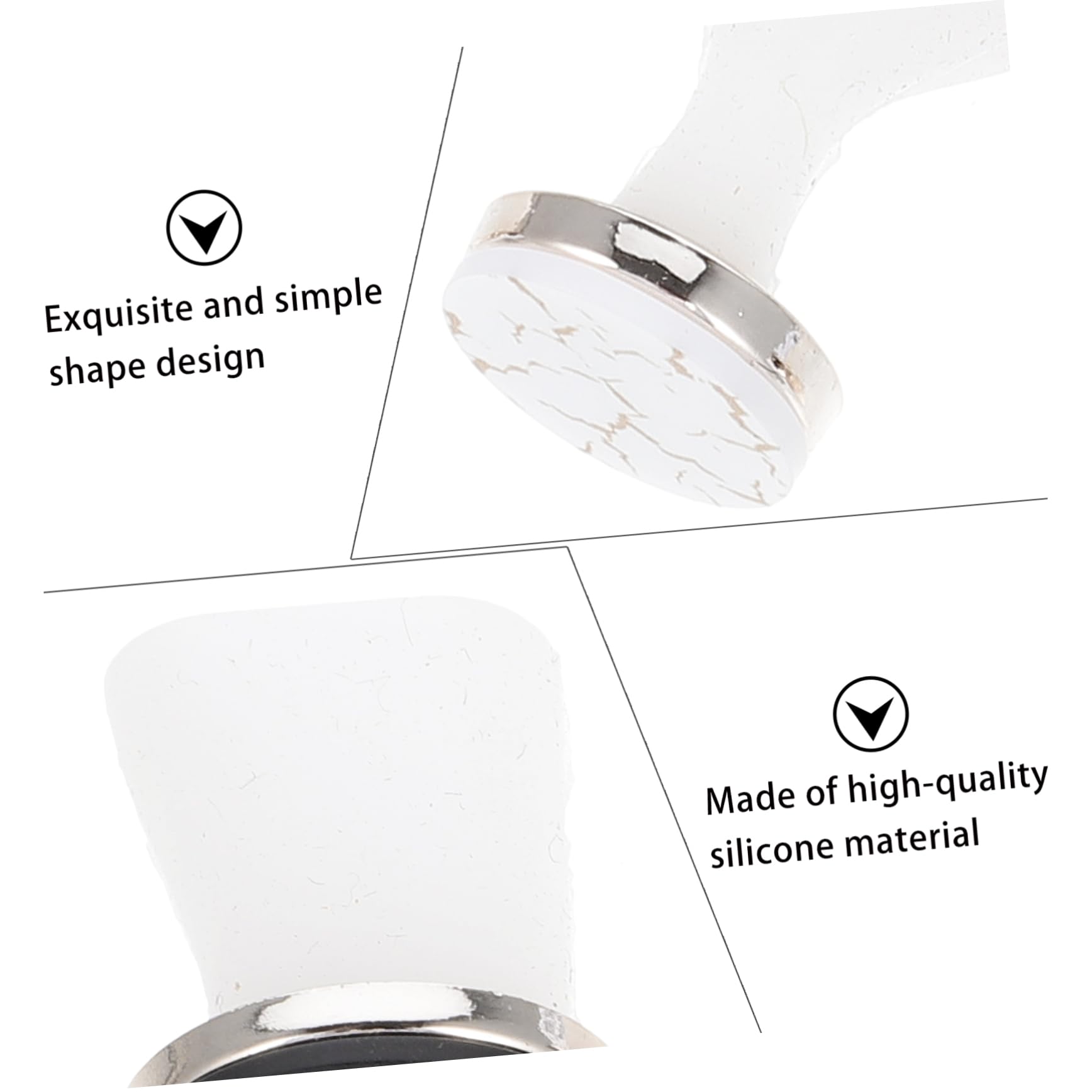 SHERCHPRY Toe Separators for Bunions Toe Wraps for 8pcs Nail Art Silicone Pedicure Tool Reusable