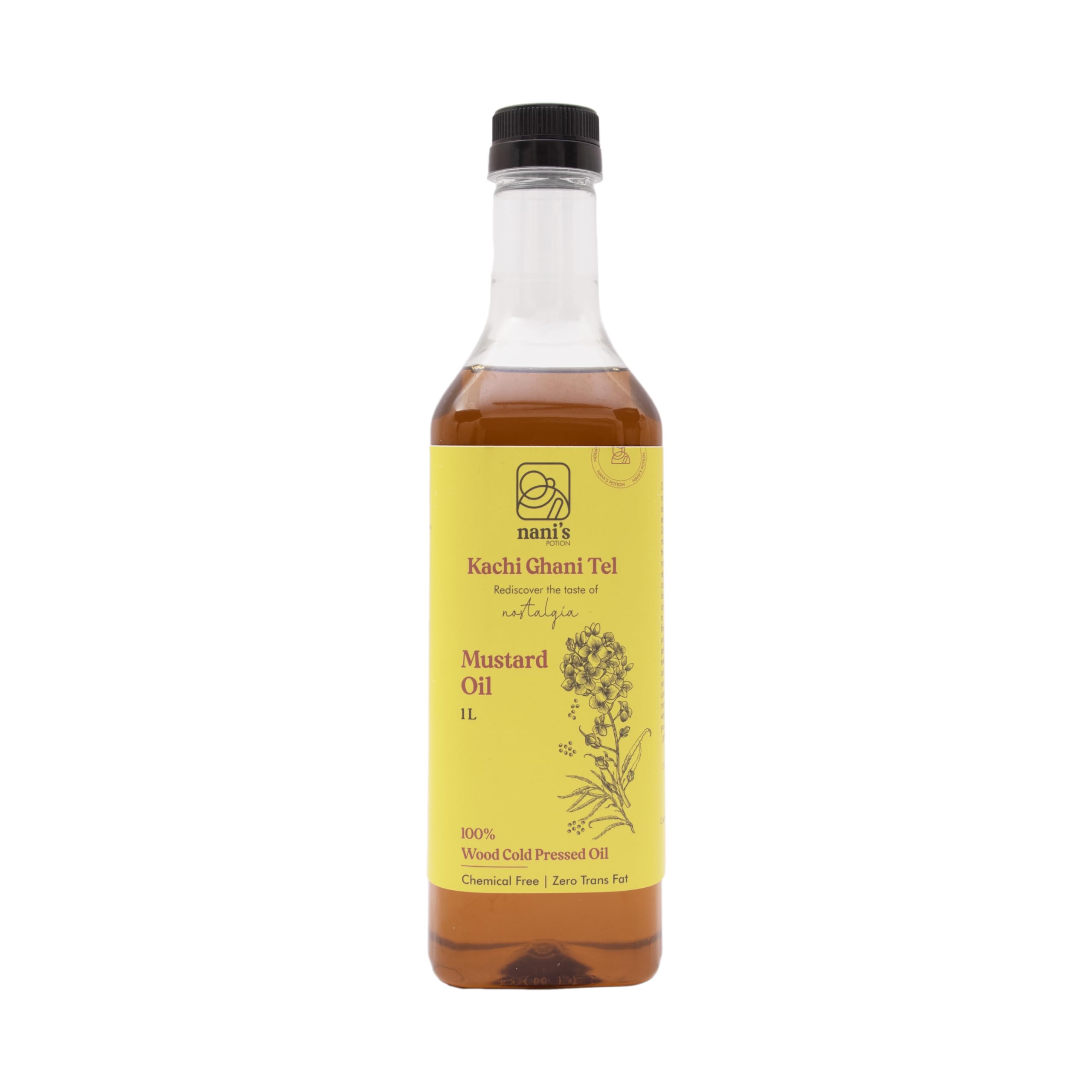 Nanis potion Wood Pressed Mustard Oil Plastic Bottle 1000ML | for cooking |Kachi Ghani Oil I Cold Pressed I Mustard Oil for Cooking I Rich Aroma & Flavour of Real Mustard Seeds| Naturally Cholesterol Free|Cooking Oil (B0CYLN1CQ5) Amazon Price History, Amazon Price Tracker