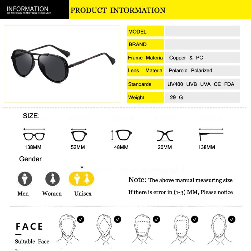 Gafas de sol retro Hombres Conduciendo Viajando Gafas de sol de lujo Mujeres