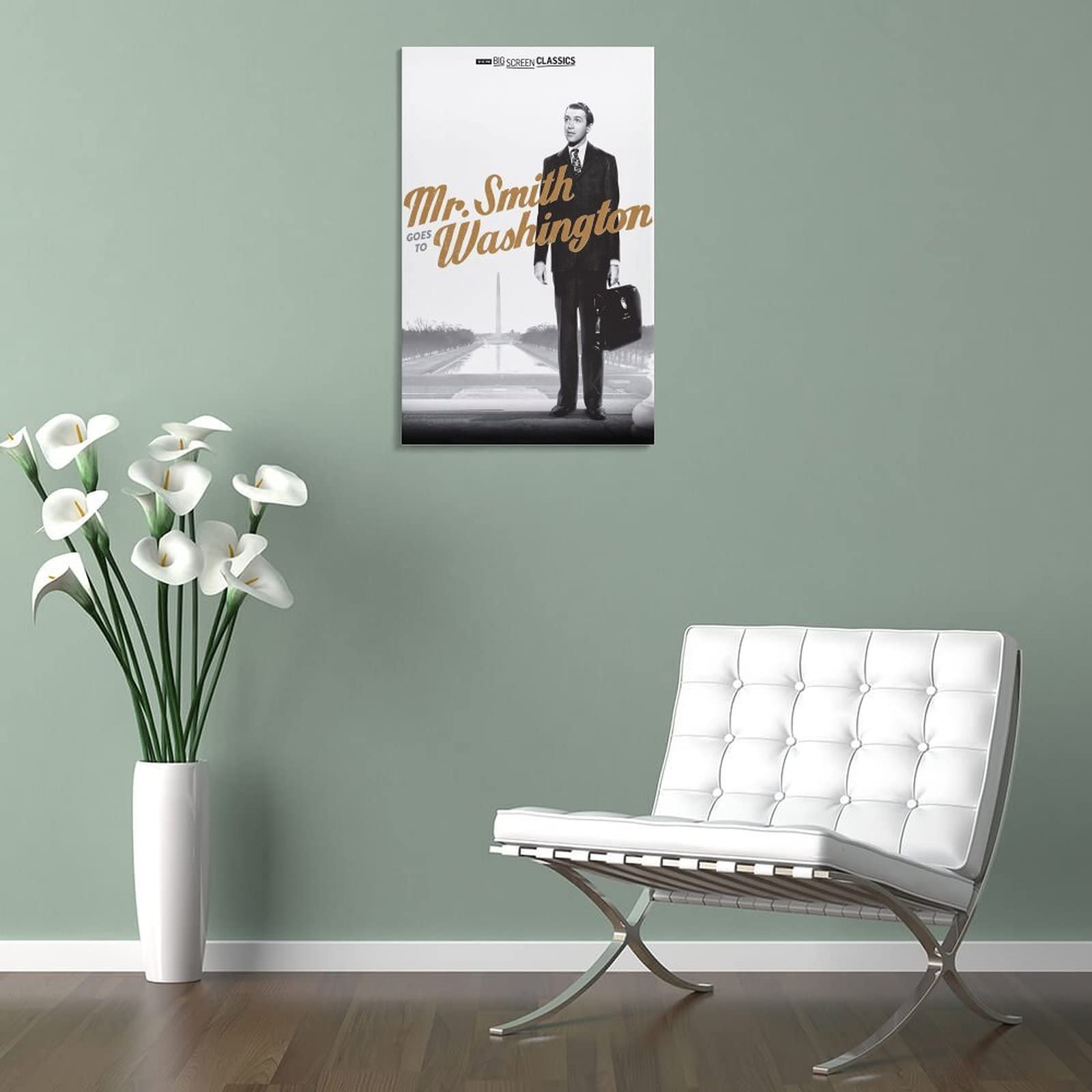 Poster vintage con film commedia classica di Mr Smith Goes To Washington, stampa artistica da parete e da parete moderna per la camera da letto, 50 x 75 cm