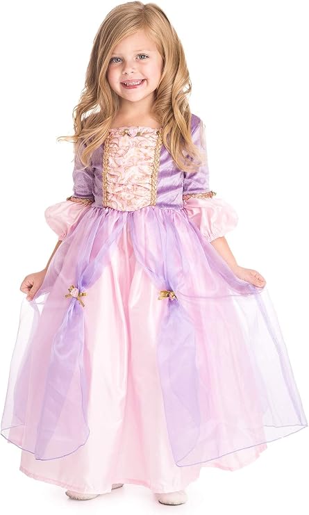 Little Adventures Deluxe Rapunzel Princess Dress Up Costume (Small Age 1-3) - Machine Washable Child Pretend Play and Party Dress with No Glitter