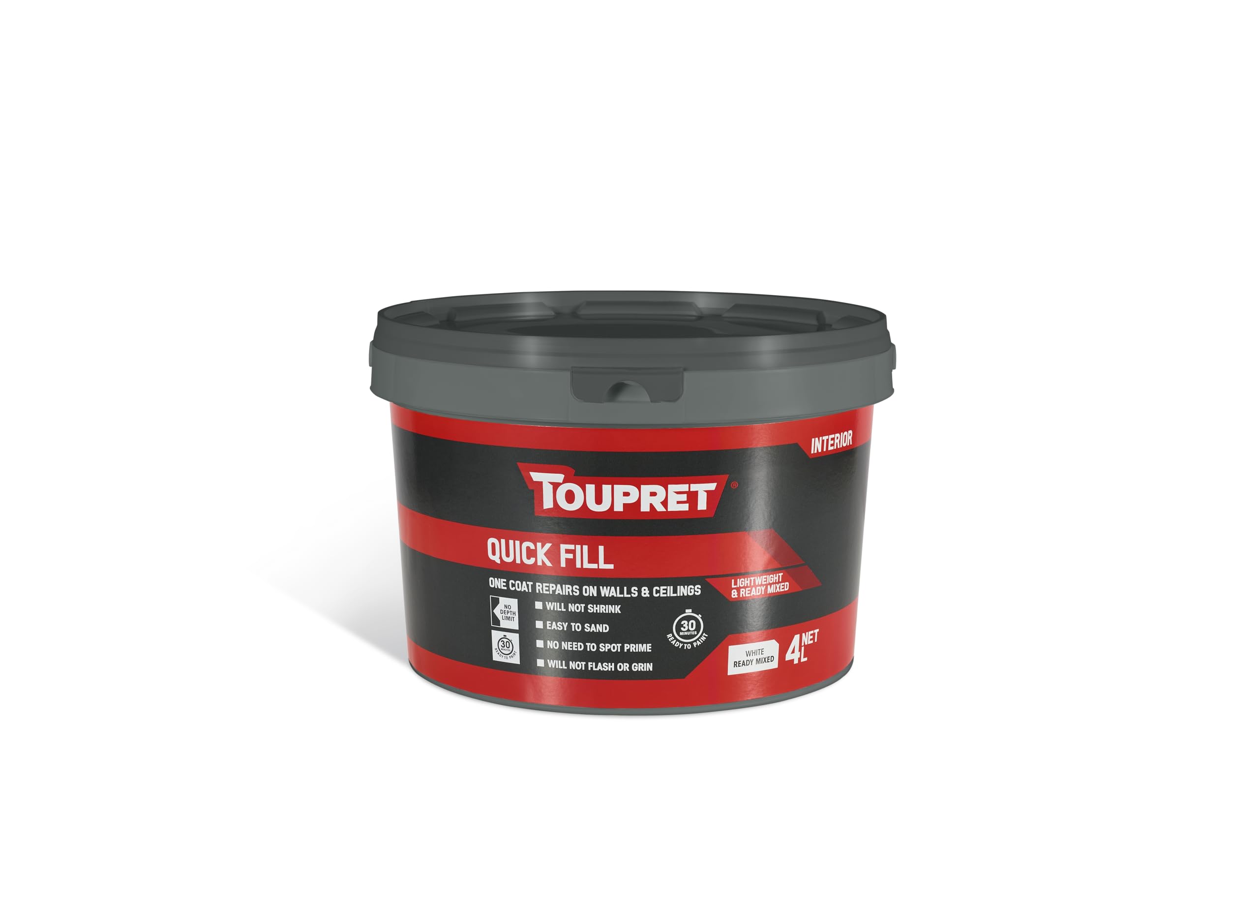 Toupret Ttredlp04gb Quick Fill (Interior) - 4 Litre