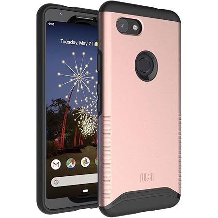TUDIA DualShield Designed for Pixel 3a Case (2019), [Merge] Shockproof Dual Layer Slim Hard PC Soft TPU Military Grade Protective Case Cover - Rose Gold